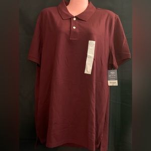 Brand New Men’s St. John’s Bay Polo Shirt Size Large Autumn Burgundy